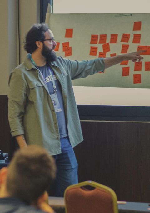Sebas fazendo EventStorming